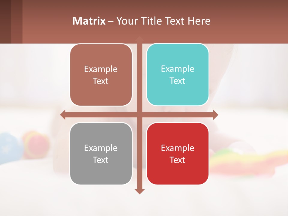 A Baby Laying On A Bed With A Toy PowerPoint Template