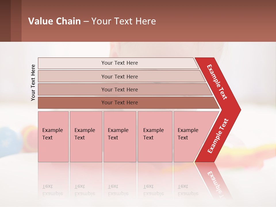 A Baby Laying On A Bed With A Toy PowerPoint Template