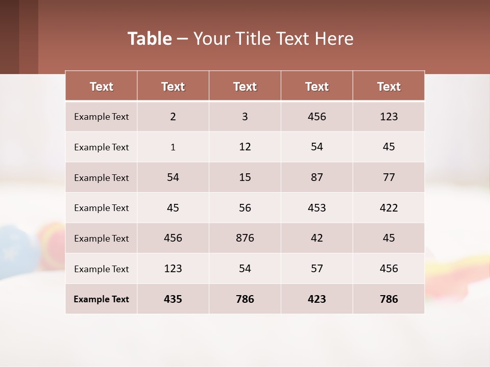 A Baby Laying On A Bed With A Toy PowerPoint Template