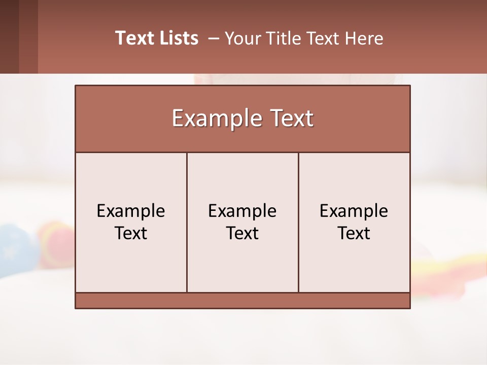 A Baby Laying On A Bed With A Toy PowerPoint Template