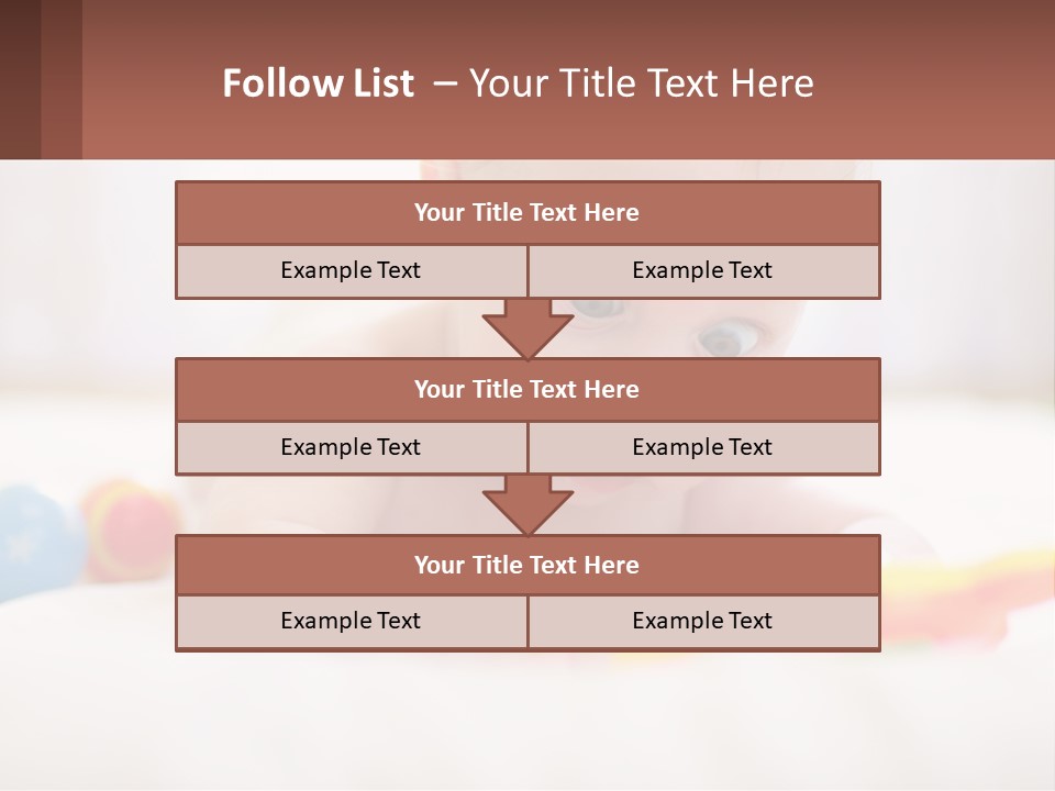 A Baby Laying On A Bed With A Toy PowerPoint Template