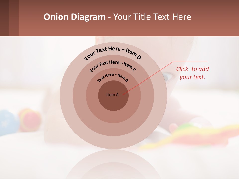 A Baby Laying On A Bed With A Toy PowerPoint Template