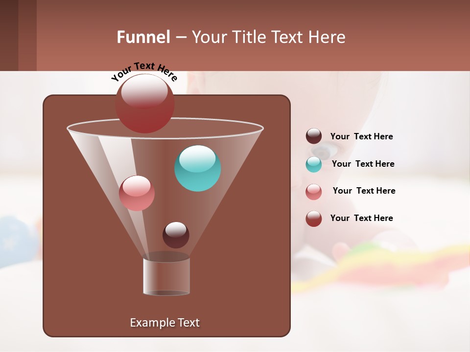 A Baby Laying On A Bed With A Toy PowerPoint Template