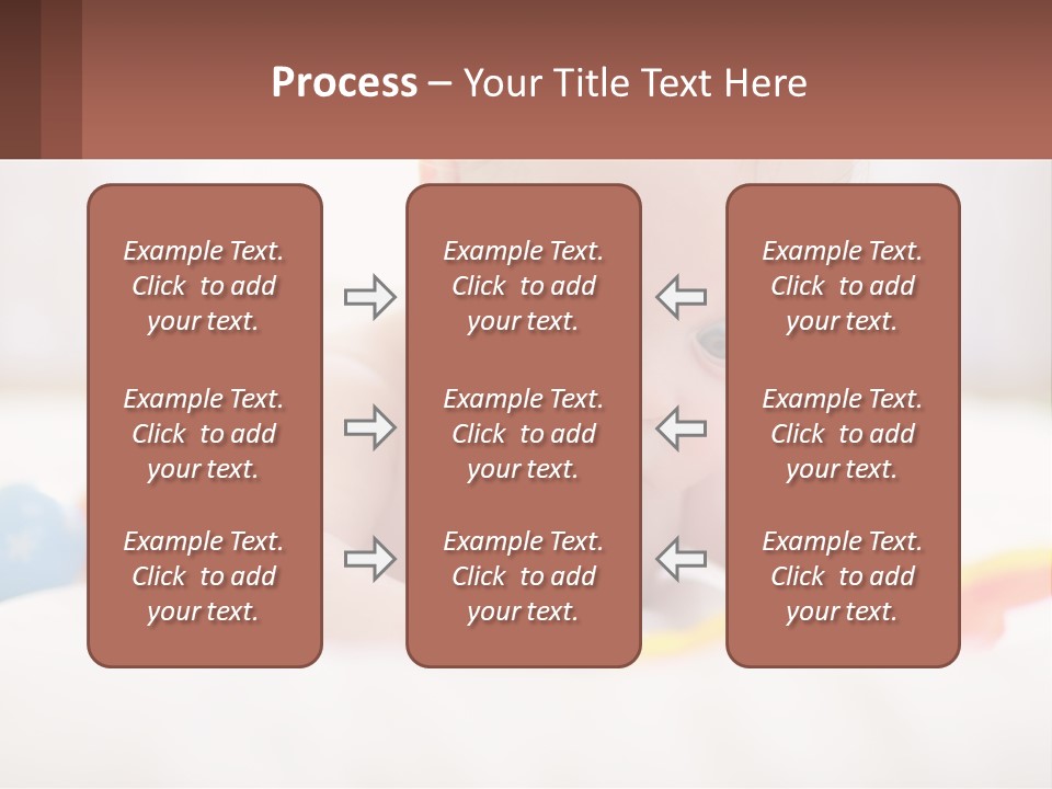 A Baby Laying On A Bed With A Toy PowerPoint Template