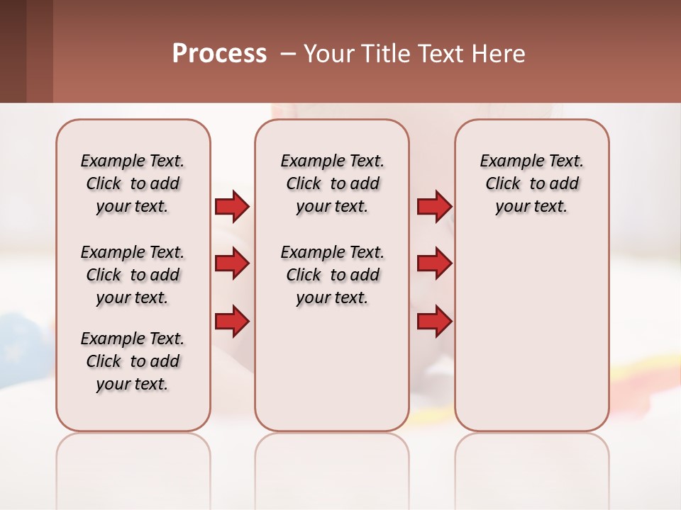 A Baby Laying On A Bed With A Toy PowerPoint Template