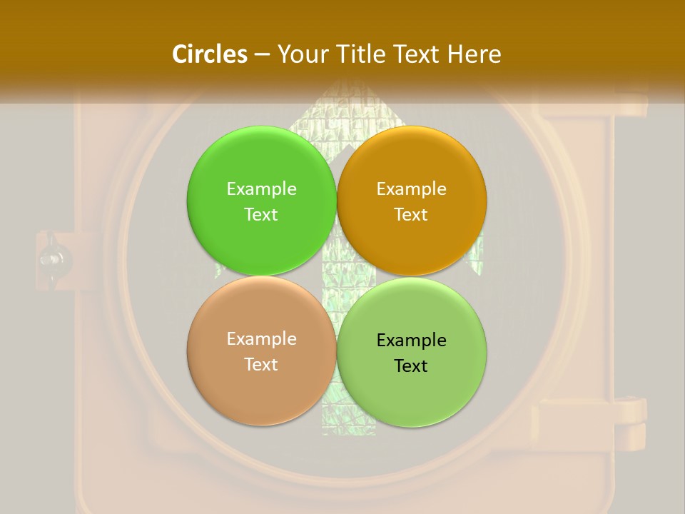 A Traffic Light With A Green Arrow On It PowerPoint Template