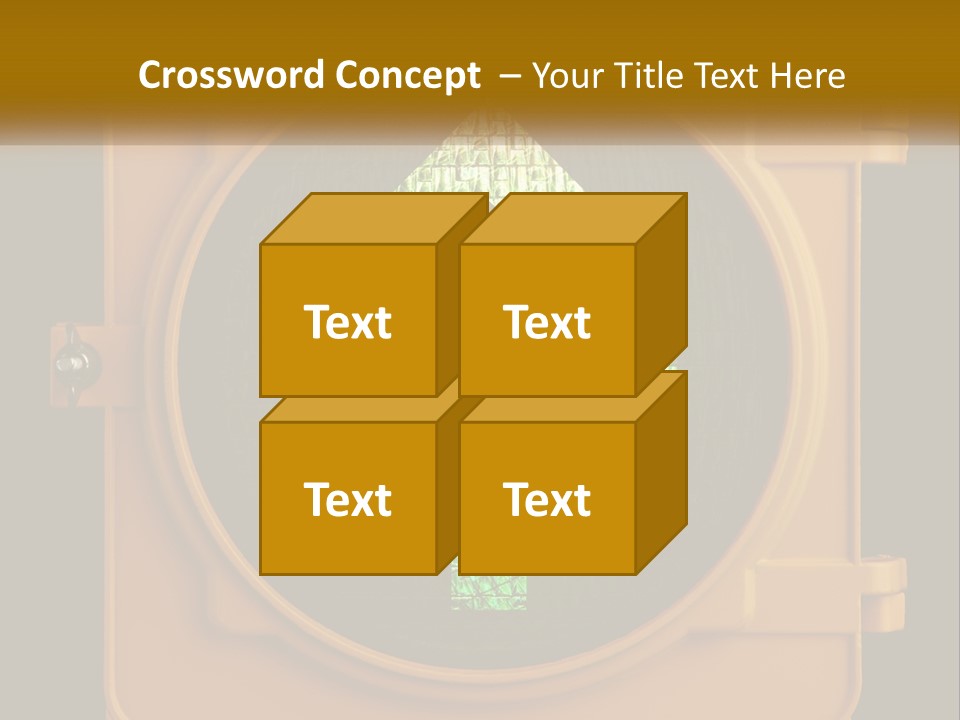 A Traffic Light With A Green Arrow On It PowerPoint Template