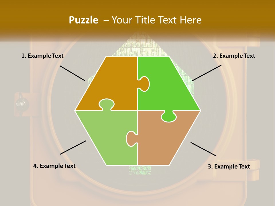 A Traffic Light With A Green Arrow On It PowerPoint Template