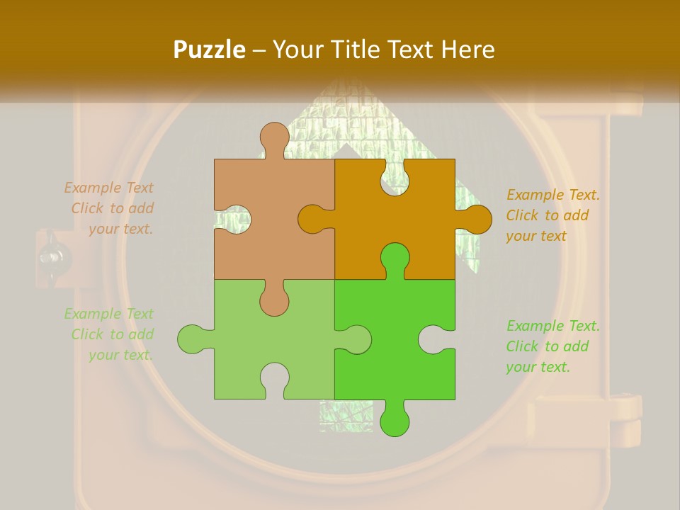 A Traffic Light With A Green Arrow On It PowerPoint Template