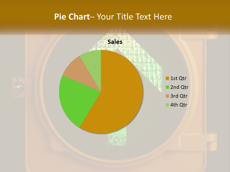 A Traffic Light With A Green Arrow On It PowerPoint Template