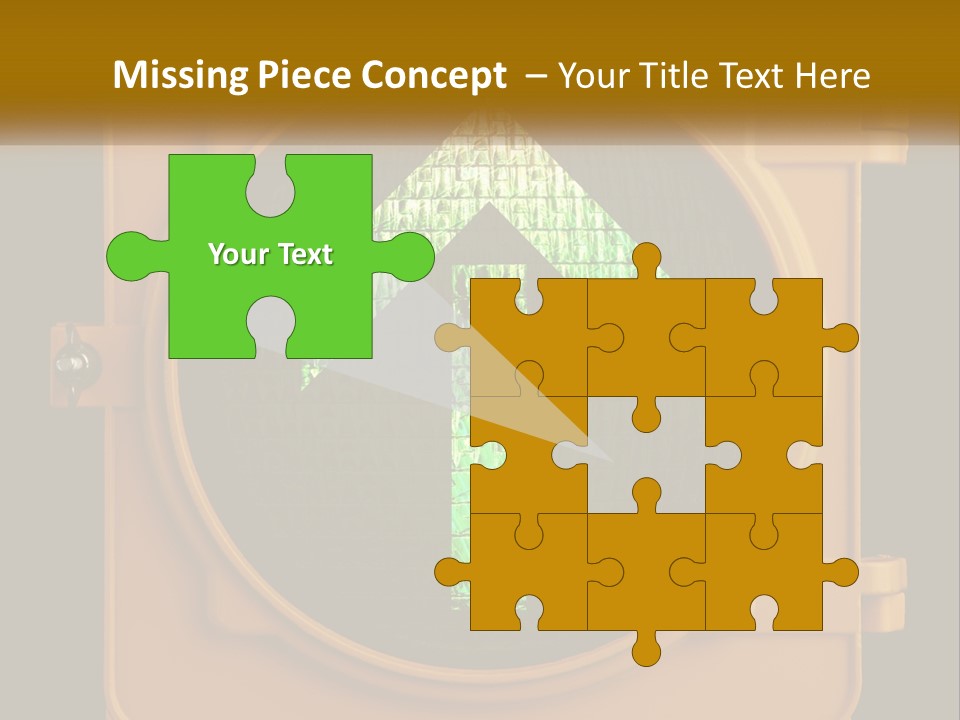 A Traffic Light With A Green Arrow On It PowerPoint Template