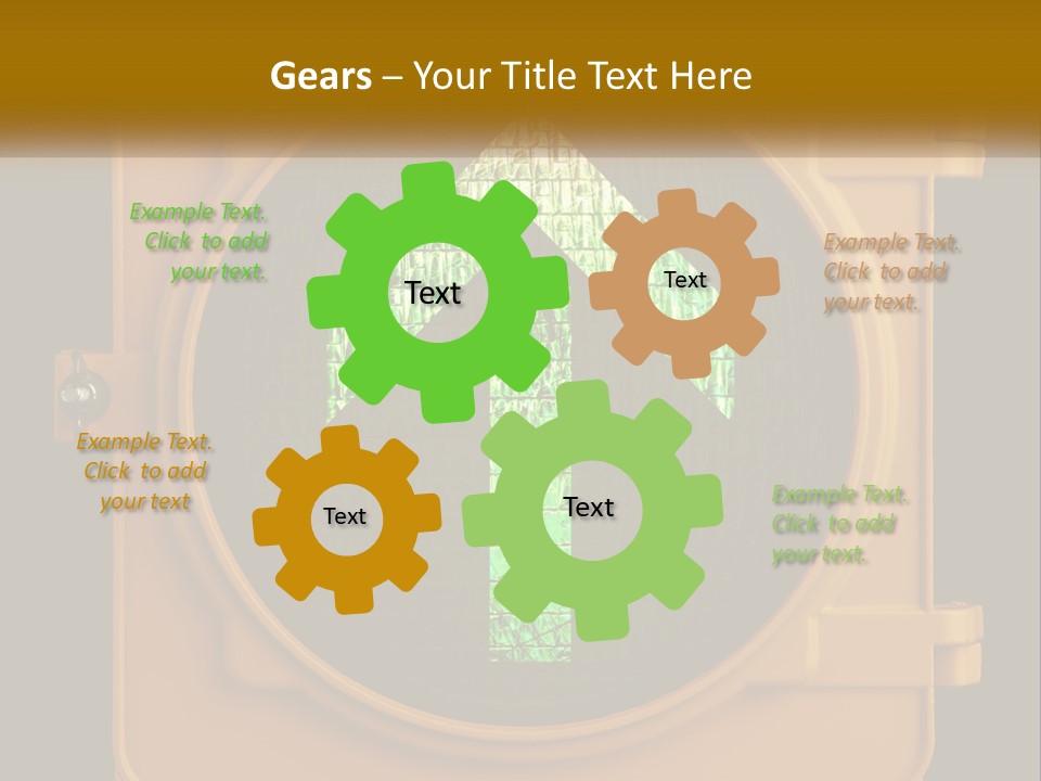 A Traffic Light With A Green Arrow On It PowerPoint Template