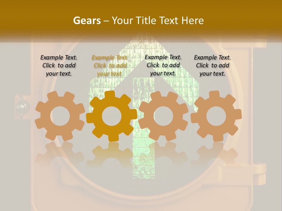 A Traffic Light With A Green Arrow On It PowerPoint Template