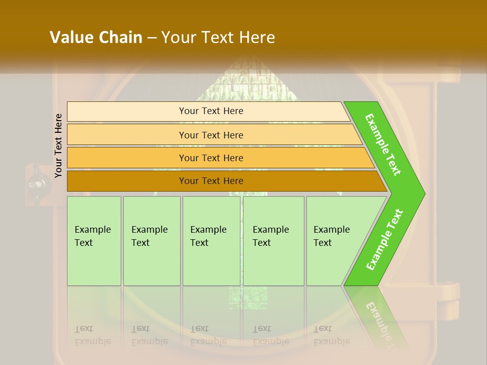 A Traffic Light With A Green Arrow On It PowerPoint Template