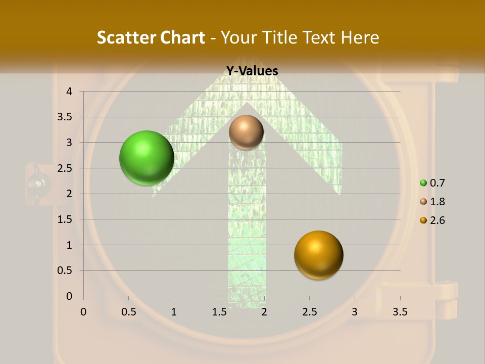 A Traffic Light With A Green Arrow On It PowerPoint Template