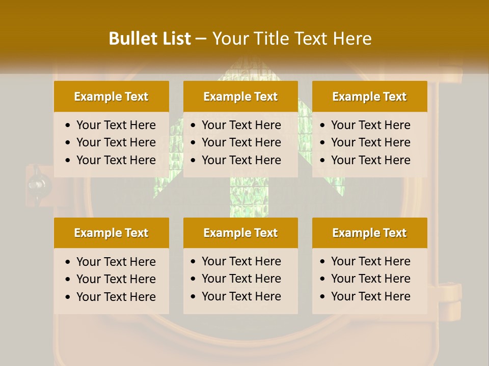 A Traffic Light With A Green Arrow On It PowerPoint Template