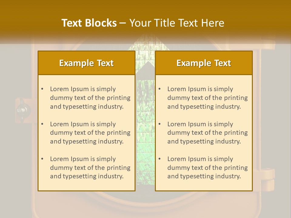 A Traffic Light With A Green Arrow On It PowerPoint Template