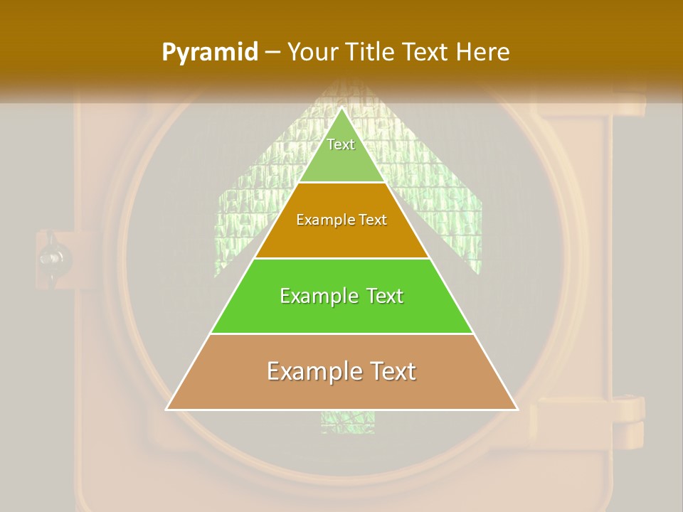 A Traffic Light With A Green Arrow On It PowerPoint Template