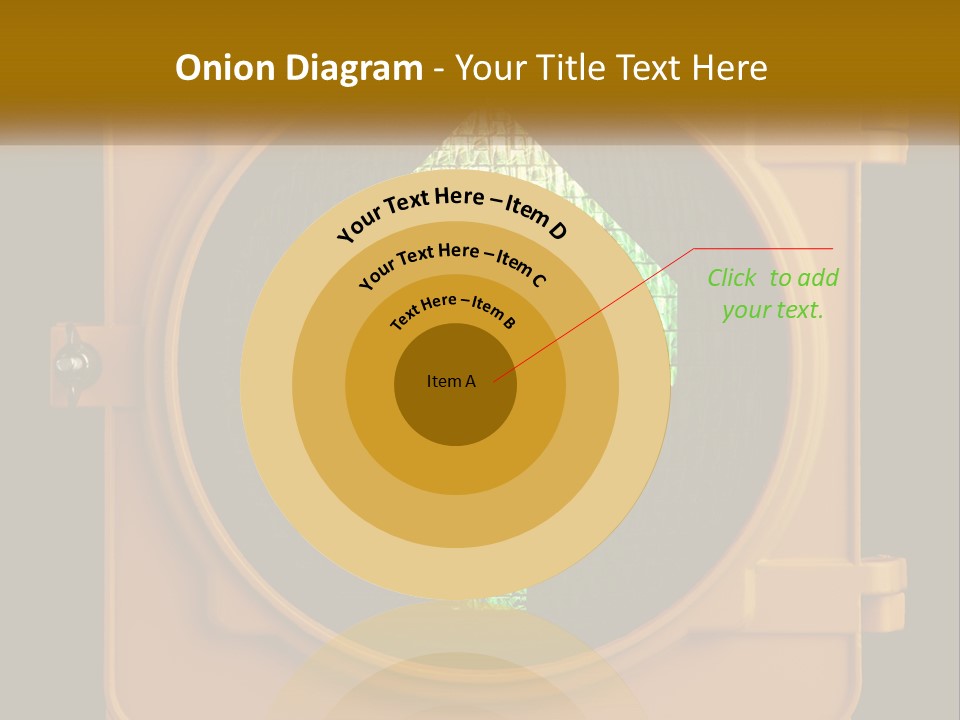 A Traffic Light With A Green Arrow On It PowerPoint Template