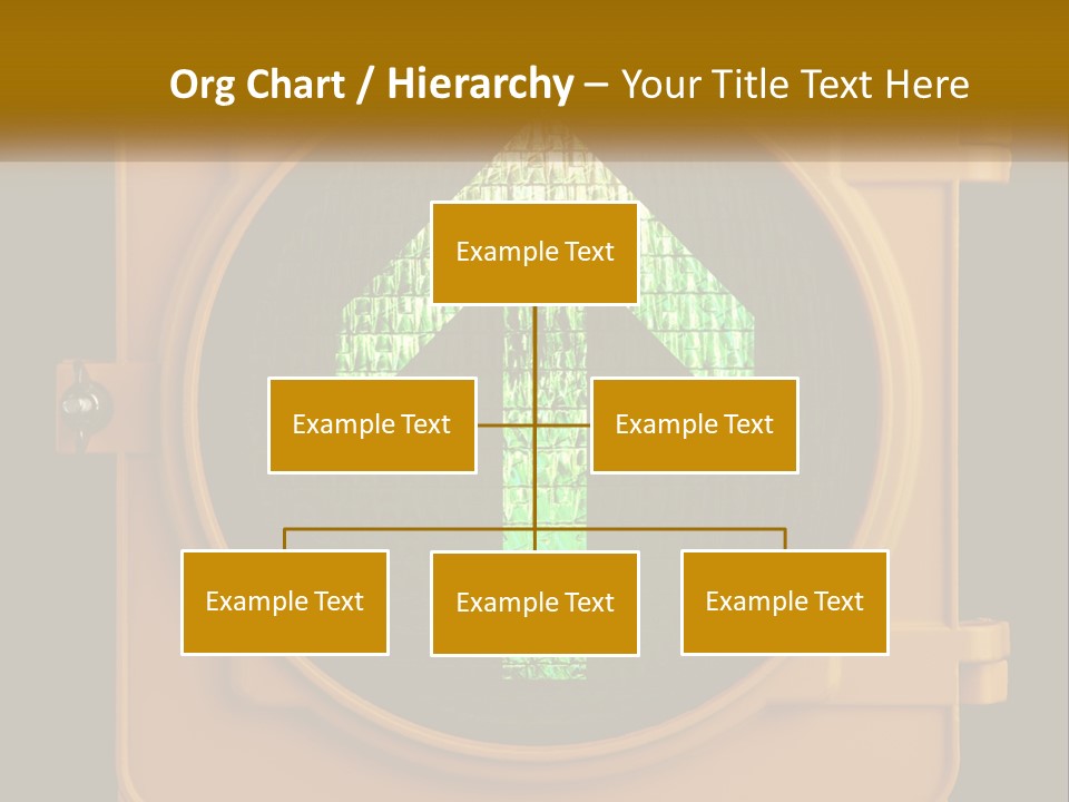 A Traffic Light With A Green Arrow On It PowerPoint Template