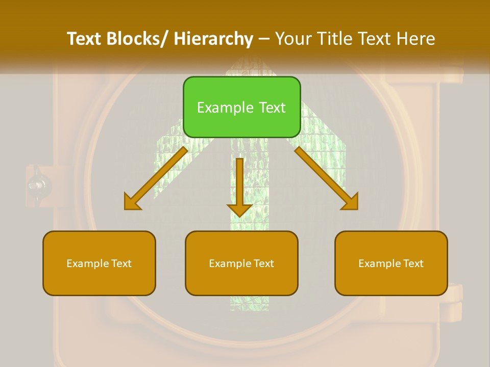 A Traffic Light With A Green Arrow On It PowerPoint Template