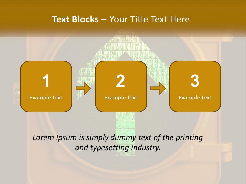 A Traffic Light With A Green Arrow On It PowerPoint Template