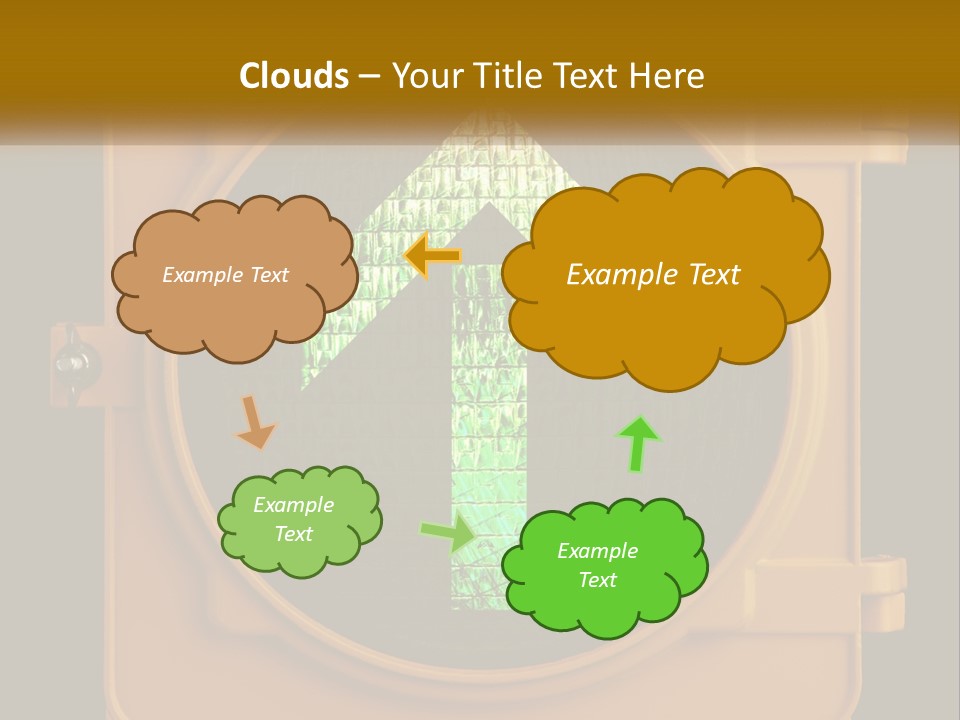 A Traffic Light With A Green Arrow On It PowerPoint Template