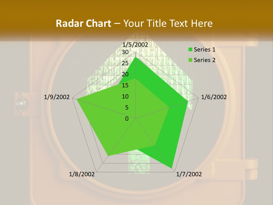 A Traffic Light With A Green Arrow On It PowerPoint Template