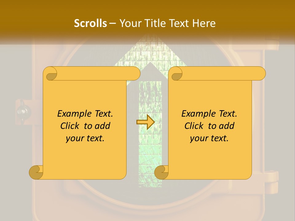 A Traffic Light With A Green Arrow On It PowerPoint Template