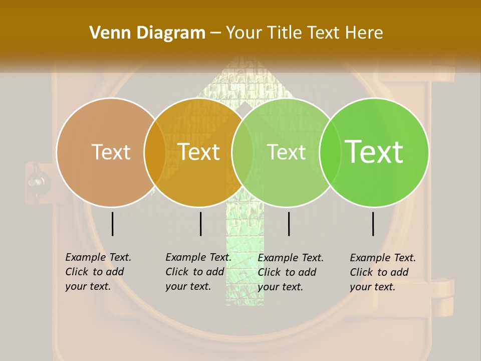A Traffic Light With A Green Arrow On It PowerPoint Template