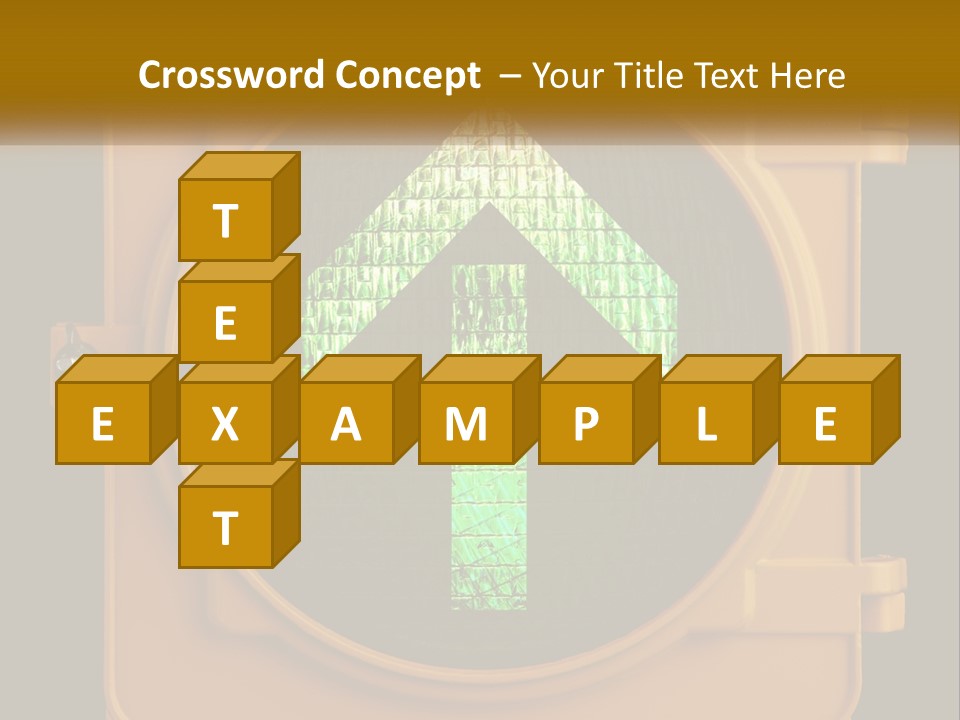 A Traffic Light With A Green Arrow On It PowerPoint Template