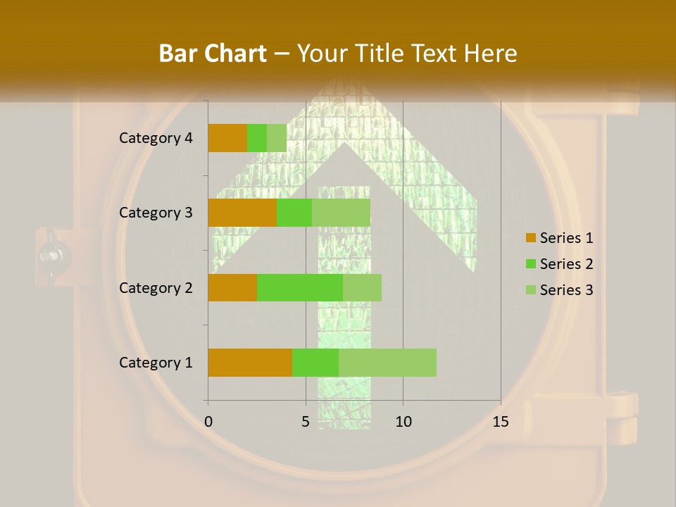 A Traffic Light With A Green Arrow On It PowerPoint Template