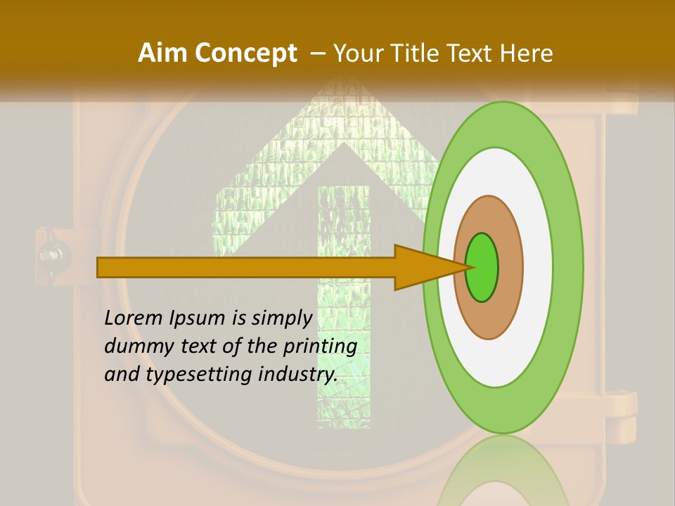 A Traffic Light With A Green Arrow On It PowerPoint Template