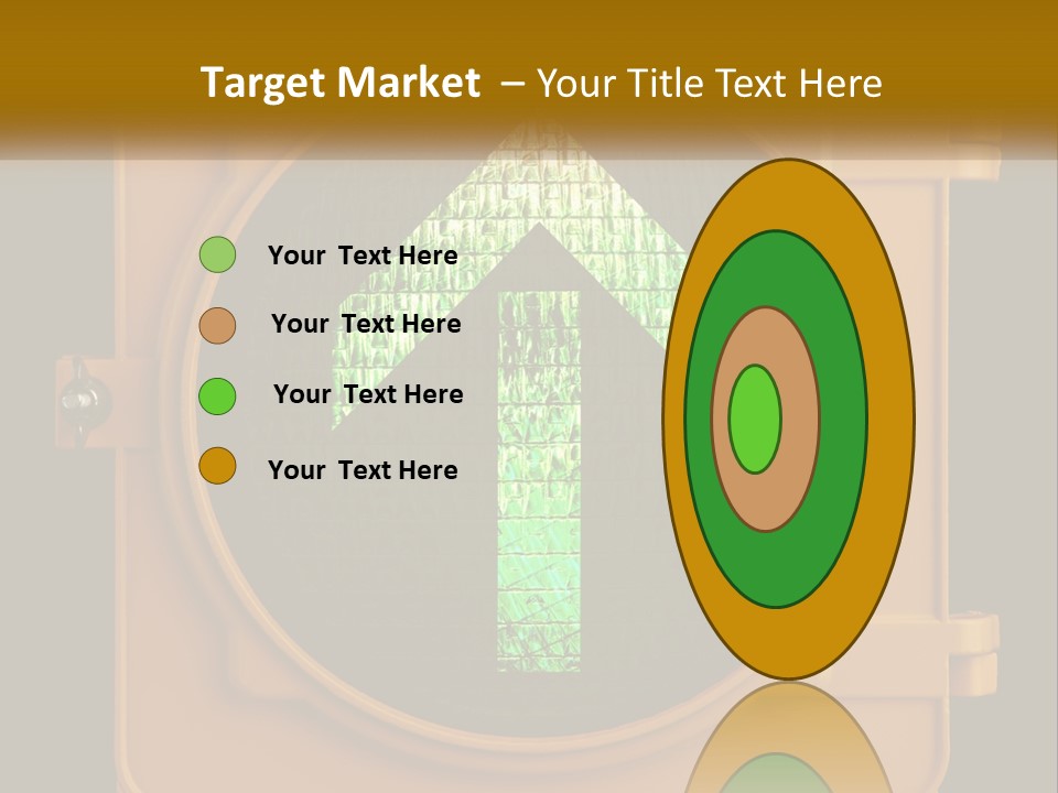 A Traffic Light With A Green Arrow On It PowerPoint Template