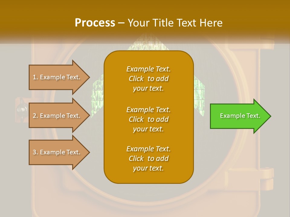 A Traffic Light With A Green Arrow On It PowerPoint Template