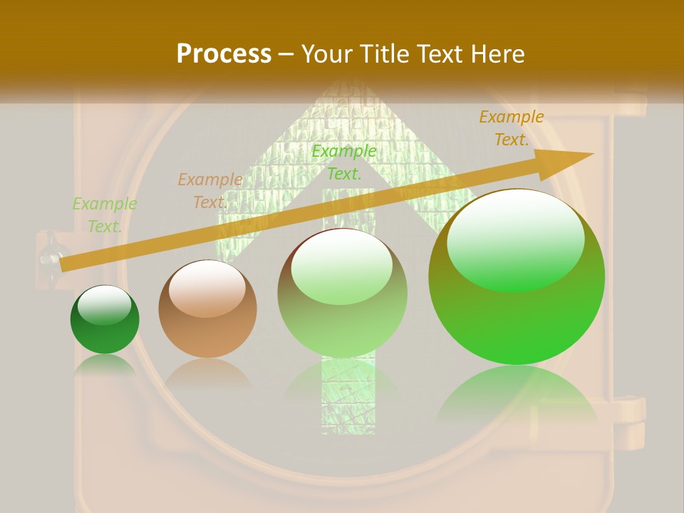 A Traffic Light With A Green Arrow On It PowerPoint Template