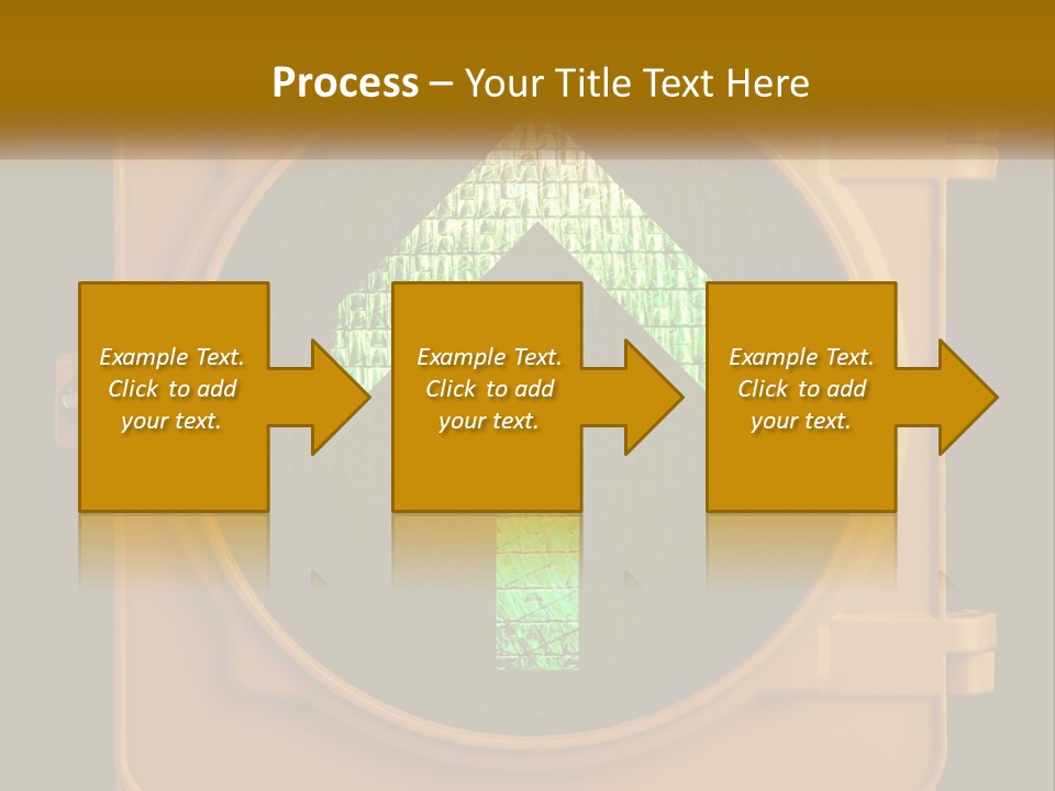 A Traffic Light With A Green Arrow On It PowerPoint Template