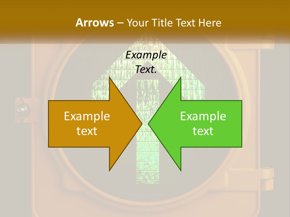 A Traffic Light With A Green Arrow On It PowerPoint Template