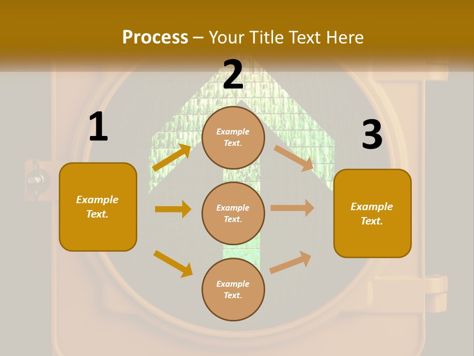 A Traffic Light With A Green Arrow On It PowerPoint Template