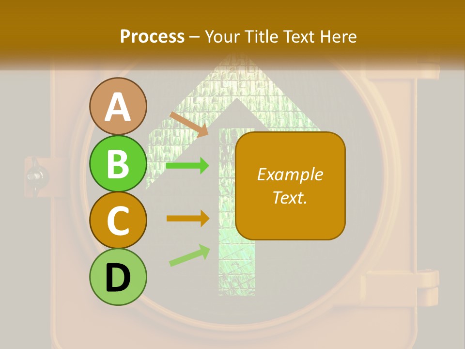 A Traffic Light With A Green Arrow On It PowerPoint Template