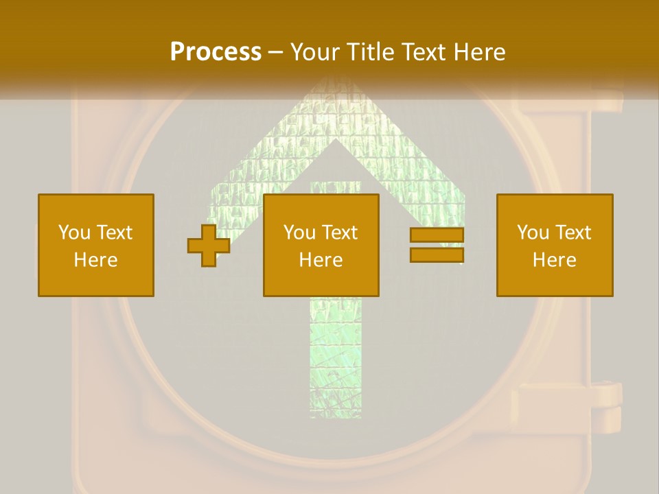 A Traffic Light With A Green Arrow On It PowerPoint Template