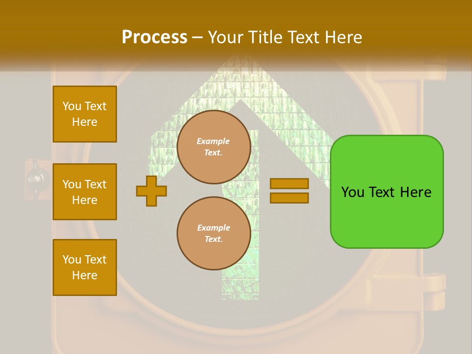 A Traffic Light With A Green Arrow On It PowerPoint Template