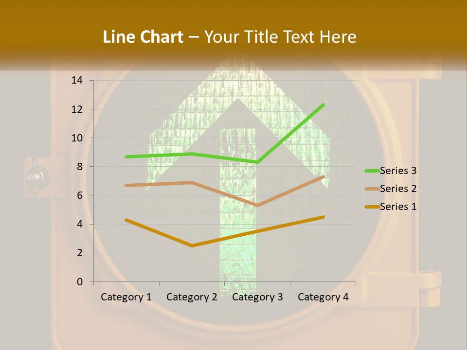 A Traffic Light With A Green Arrow On It PowerPoint Template