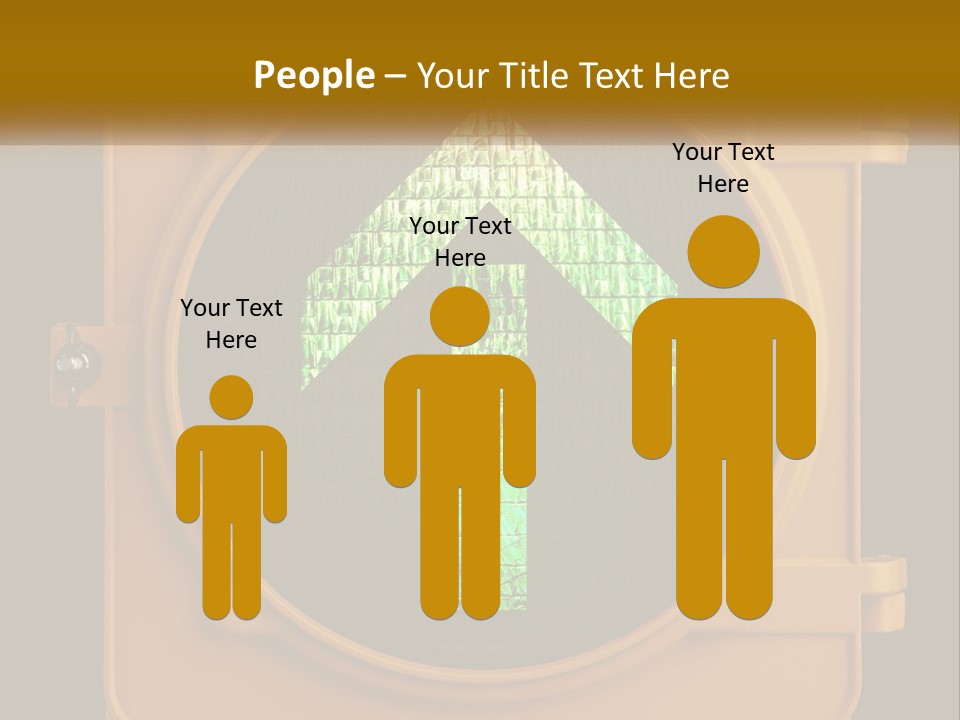 A Traffic Light With A Green Arrow On It PowerPoint Template
