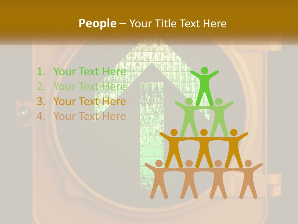 A Traffic Light With A Green Arrow On It PowerPoint Template