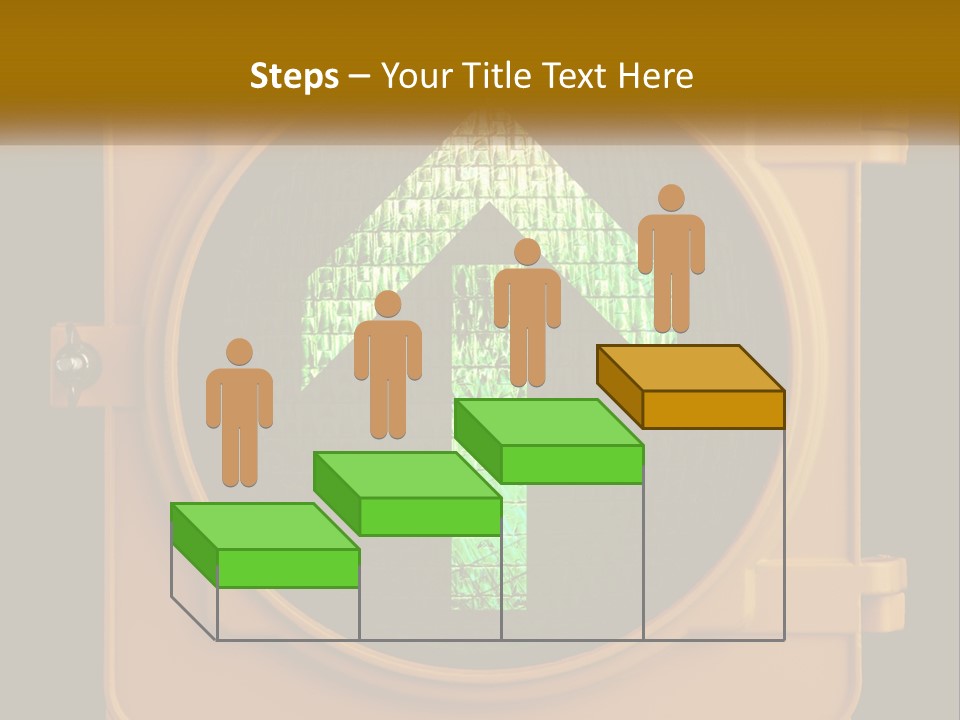A Traffic Light With A Green Arrow On It PowerPoint Template