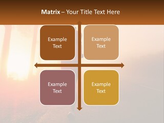 A Woman Running Down A Road With The Sun Setting In The Background PowerPoint Template