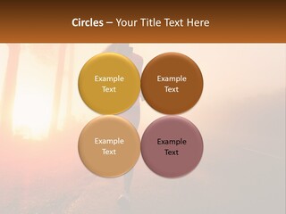 A Woman Running Down A Road With The Sun Setting In The Background PowerPoint Template