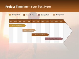 A Woman Running Down A Road With The Sun Setting In The Background PowerPoint Template