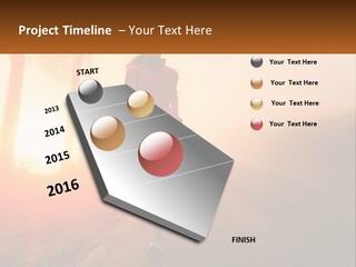 A Woman Running Down A Road With The Sun Setting In The Background PowerPoint Template